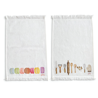 طقم مناشف مطبخ قطنية — قطعتان